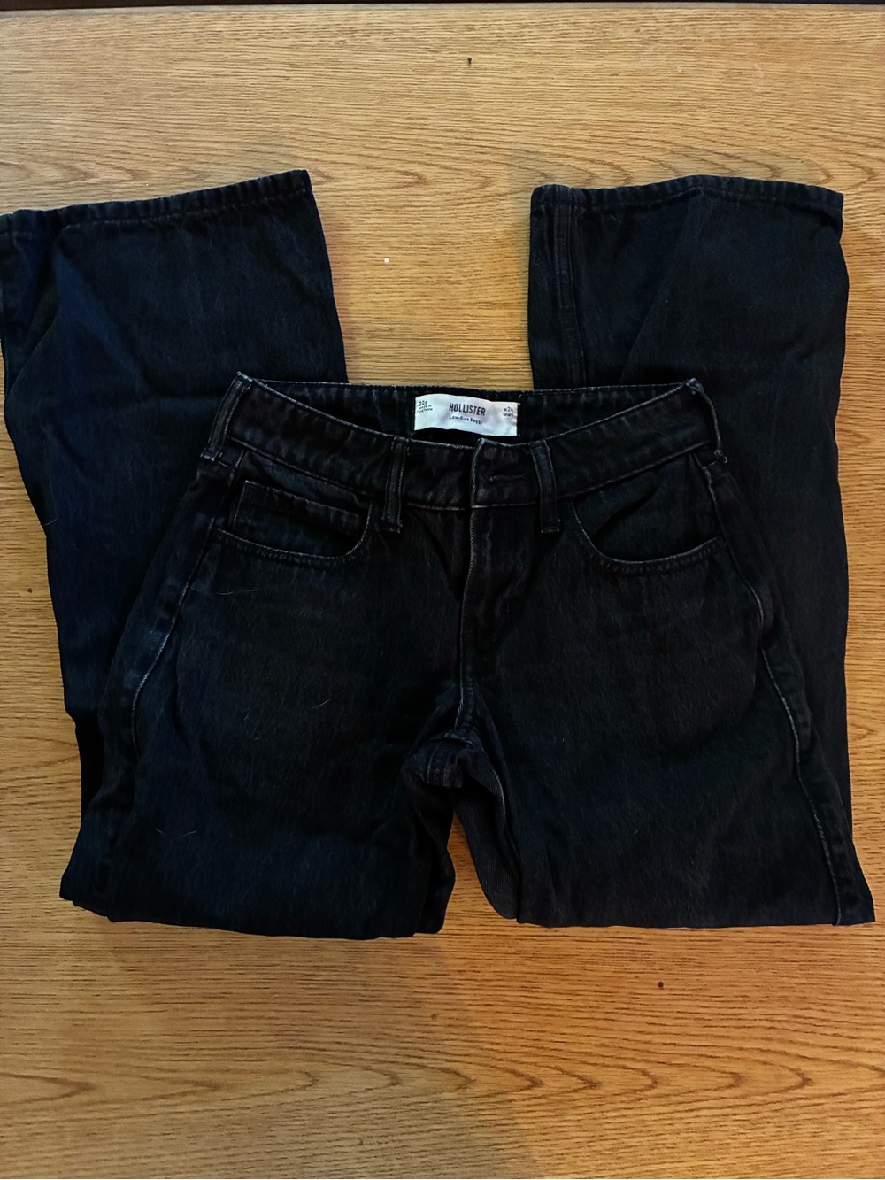 Hollister Black Low Rise -Wide Leg Jeans